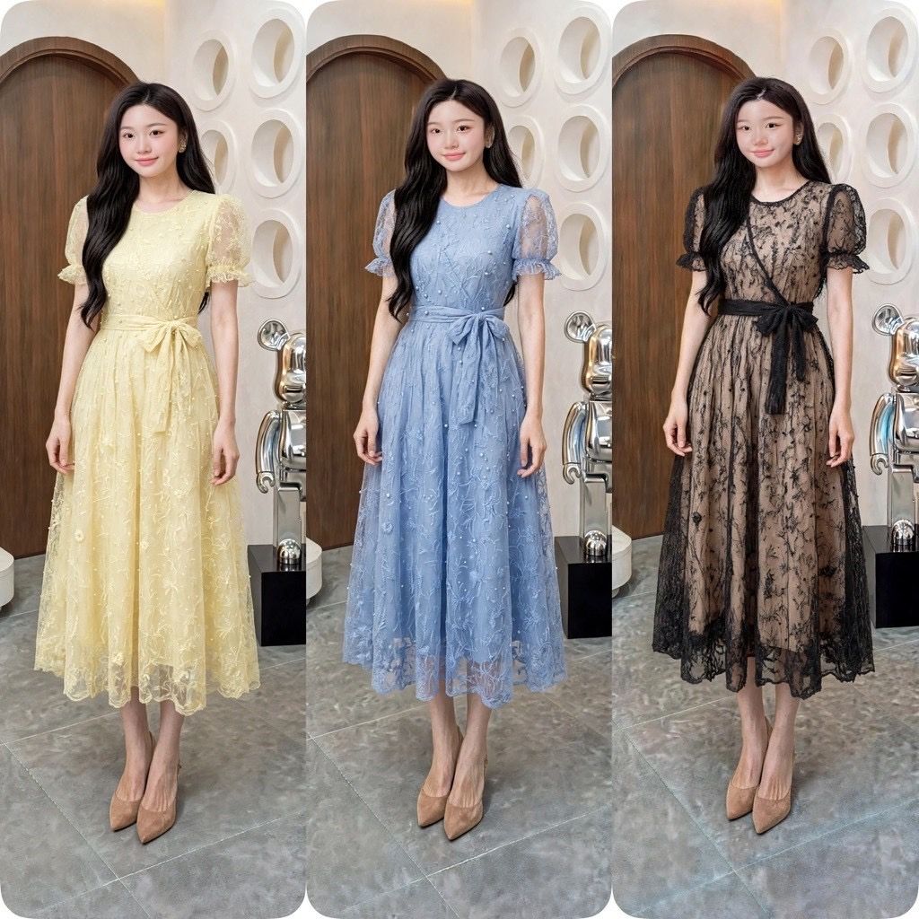 DRESS NATAL LIVINA READY 3UKURAN M L XL / REKOMENDASI OUTFIT BAJU PESTA KONDANGAN WANITA