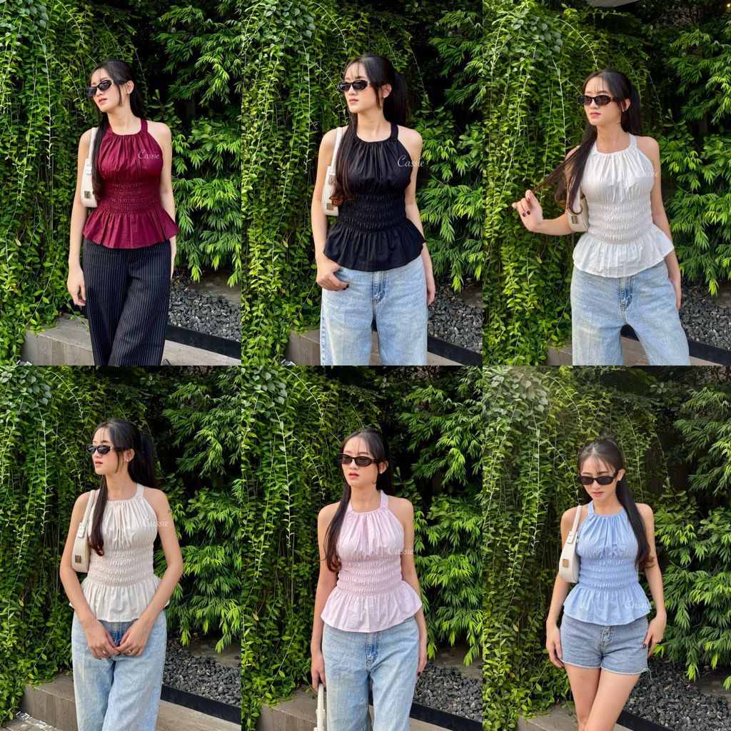 Cassie -- Nora Top || Halter Top Casual || Atasan Wanita Katun || Korean Top
